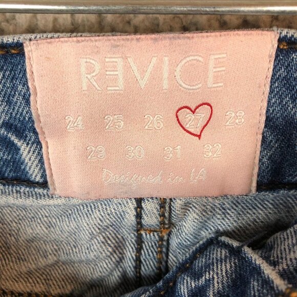 Revice Women's Wide Leg 5 Pocket Fashion L.A High Rise Denim Jeans Size 27x32 - Picture 4 of 9